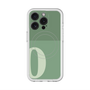 スリムプロテクションプレミアムケース with MagSafe［ オリジナル - initial two tone - O green ］