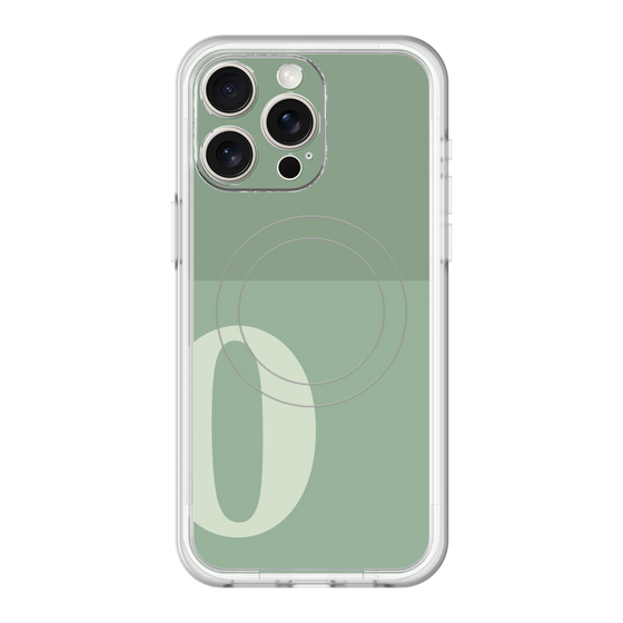 スリムプロテクションプレミアムケース with MagSafe［ オリジナル - initial two tone - O green ］