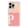 スリムプロテクションプレミアムケース with MagSafe［ オリジナル - initial two tone - P pink ］