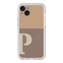 スリムプロテクションプレミアムケース with MagSafe［ オリジナル - initial two tone - P brown ］