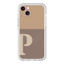 スリムプロテクションプレミアムケース with MagSafe［ オリジナル - initial two tone - P brown ］