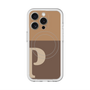 スリムプロテクションプレミアムケース with MagSafe［ オリジナル - initial two tone - P brown ］