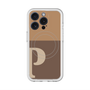 スリムプロテクションプレミアムケース with MagSafe［ オリジナル - initial two tone - P brown ］