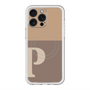 スリムプロテクションプレミアムケース with MagSafe［ オリジナル - initial two tone - P brown ］