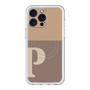 スリムプロテクションプレミアムケース with MagSafe［ オリジナル - initial two tone - P brown ］