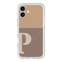 スリムプロテクションプレミアムケース with MagSafe［ オリジナル - initial two tone - P brown ］