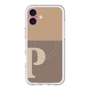 スリムプロテクションプレミアムケース with MagSafe［ オリジナル - initial two tone - P brown ］
