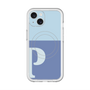 スリムプロテクションプレミアムケース with MagSafe［ オリジナル - initial two tone - P blue ］