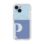 スリムプロテクションプレミアムケース with MagSafe［ オリジナル - initial two tone - P blue ］