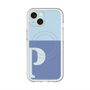 スリムプロテクションプレミアムケース with MagSafe［ オリジナル - initial two tone - P blue ］