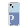 スリムプロテクションプレミアムケース with MagSafe［ オリジナル - initial two tone - P blue ］