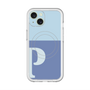 スリムプロテクションプレミアムケース with MagSafe［ オリジナル - initial two tone - P blue ］
