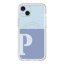 スリムプロテクションプレミアムケース with MagSafe［ オリジナル - initial two tone - P blue ］