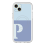 スリムプロテクションプレミアムケース with MagSafe［ オリジナル - initial two tone - P blue ］