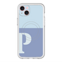 スリムプロテクションプレミアムケース with MagSafe［ オリジナル - initial two tone - P blue ］