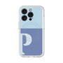 スリムプロテクションプレミアムケース with MagSafe［ オリジナル - initial two tone - P blue ］