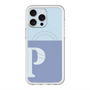 スリムプロテクションプレミアムケース with MagSafe［ オリジナル - initial two tone - P blue ］