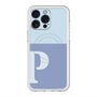 スリムプロテクションプレミアムケース with MagSafe［ オリジナル - initial two tone - P blue ］
