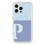 スリムプロテクションプレミアムケース with MagSafe［ オリジナル - initial two tone - P blue ］