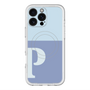 スリムプロテクションプレミアムケース with MagSafe［ オリジナル - initial two tone - P blue ］