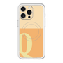 スリムプロテクションプレミアムケース with MagSafe［ オリジナル - initial two tone - Q orange ］