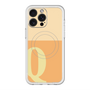 スリムプロテクションプレミアムケース with MagSafe［ オリジナル - initial two tone - Q orange ］
