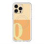 スリムプロテクションプレミアムケース with MagSafe［ オリジナル - initial two tone - Q orange ］