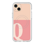 スリムプロテクションプレミアムケース with MagSafe［ オリジナル - initial two tone - Q pink ］