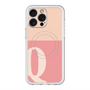 スリムプロテクションプレミアムケース with MagSafe［ オリジナル - initial two tone - Q pink ］