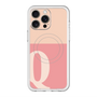 スリムプロテクションプレミアムケース with MagSafe［ オリジナル - initial two tone - Q pink ］