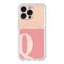 スリムプロテクションプレミアムケース with MagSafe［ オリジナル - initial two tone - Q pink ］