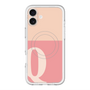 スリムプロテクションプレミアムケース with MagSafe［ オリジナル - initial two tone - Q pink ］