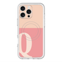 スリムプロテクションプレミアムケース with MagSafe［ オリジナル - initial two tone - Q pink ］