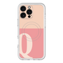 スリムプロテクションプレミアムケース with MagSafe［ オリジナル - initial two tone - Q pink ］