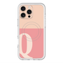 スリムプロテクションプレミアムケース with MagSafe［ オリジナル - initial two tone - Q pink ］