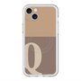 スリムプロテクションプレミアムケース with MagSafe［ オリジナル - initial two tone - Q brown ］