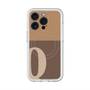 スリムプロテクションプレミアムケース with MagSafe［ オリジナル - initial two tone - Q brown ］