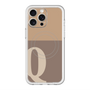 スリムプロテクションプレミアムケース with MagSafe［ オリジナル - initial two tone - Q brown ］