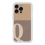 スリムプロテクションプレミアムケース with MagSafe［ オリジナル - initial two tone - Q brown ］