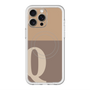 スリムプロテクションプレミアムケース with MagSafe［ オリジナル - initial two tone - Q brown ］