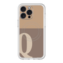 スリムプロテクションプレミアムケース with MagSafe［ オリジナル - initial two tone - Q brown ］
