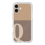 スリムプロテクションプレミアムケース with MagSafe［ オリジナル - initial two tone - Q brown ］