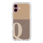 スリムプロテクションプレミアムケース with MagSafe［ オリジナル - initial two tone - Q brown ］