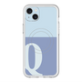 スリムプロテクションプレミアムケース with MagSafe［ オリジナル - initial two tone - Q blue ］