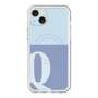 スリムプロテクションプレミアムケース with MagSafe［ オリジナル - initial two tone - Q blue ］
