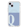 スリムプロテクションプレミアムケース with MagSafe［ オリジナル - initial two tone - Q blue ］