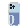 スリムプロテクションプレミアムケース with MagSafe［ オリジナル - initial two tone - Q blue ］