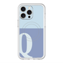 スリムプロテクションプレミアムケース with MagSafe［ オリジナル - initial two tone - Q blue ］