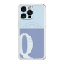 スリムプロテクションプレミアムケース with MagSafe［ オリジナル - initial two tone - Q blue ］