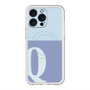 スリムプロテクションプレミアムケース with MagSafe［ オリジナル - initial two tone - Q blue ］